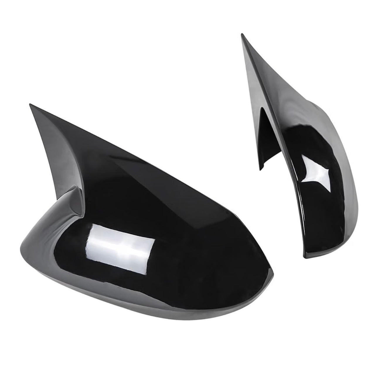 Bull Horn Style Side Mirror Cover Caps – Exterior Rearview Mirror Trim Covers for Toyota Corolla 2020 Up