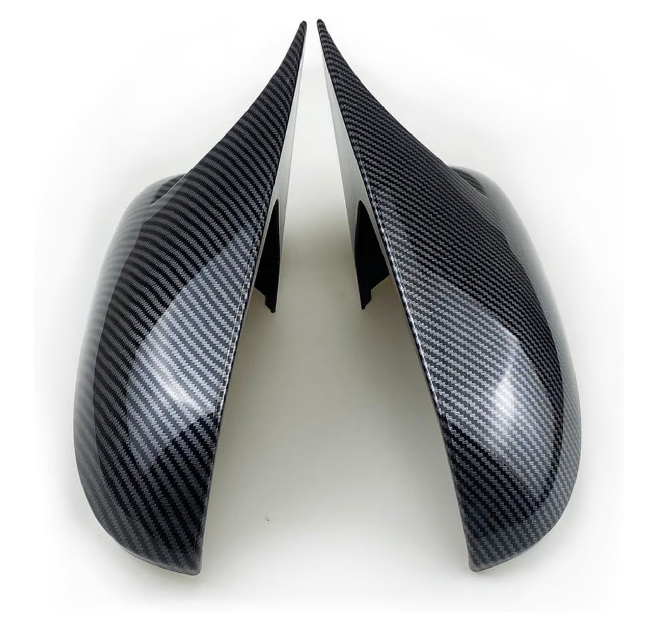 Bull Horn Style Side Mirror Cover Caps – Exterior Rearview Mirror Trim Covers for Toyota Corolla 2020 Up
