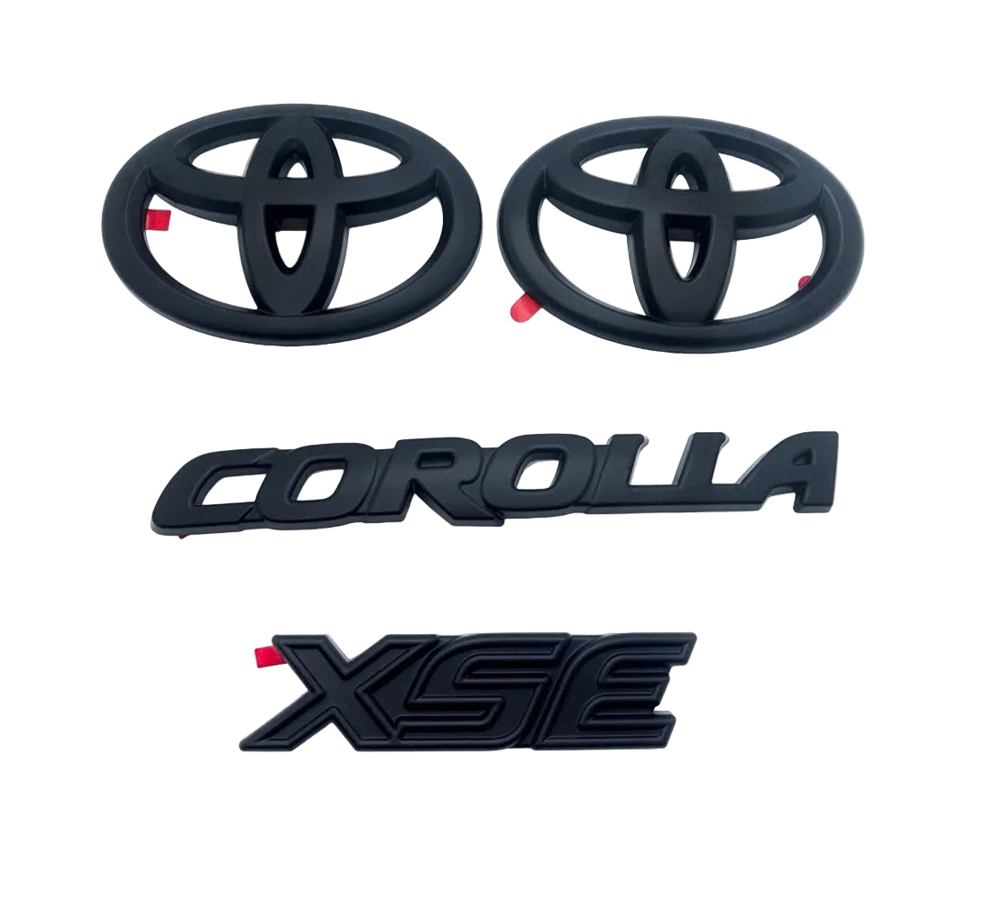 Matte Black emblem Overlays for Corolla  2020+